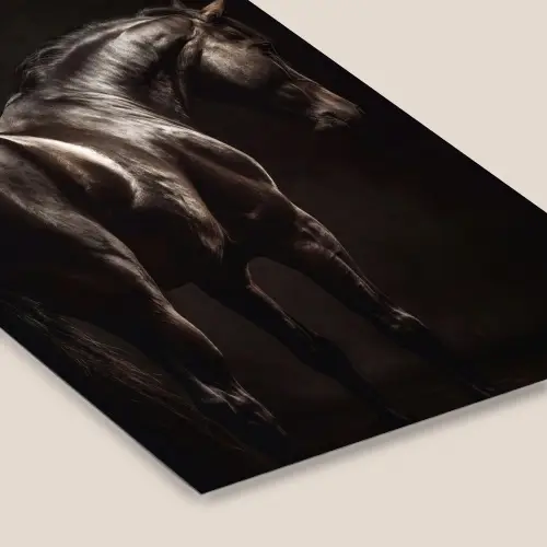 Krachtig - Paard - Donker fotolijst zwart zonder passe partout klein -zsfeer6