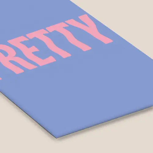 Pretty - Roze - Blauw - Golvend fotolijst zwart zonder passe partout klein -zsfeer6