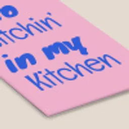 Quote - Blauw - Lettertype - Keuken fotolijst zwart zonder passe partout klein -zsfeer6