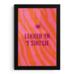 Quote - Zomer - Roze fotolijst zwart zonder passe partout klein -3d