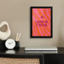 Quote - Zomer - Roze fotolijst zwart zonder passe partout klein -sfeer1