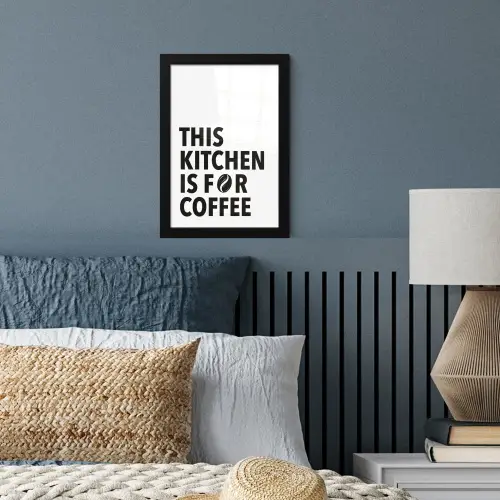 Quotes - Koffie - Bonen - Modern fotolijst zwart zonder passe partout klein -sfeer3