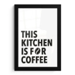 Quotes  - Koffie - Bonen - Modern fotolijst zwart zonder passe partout klein -3d