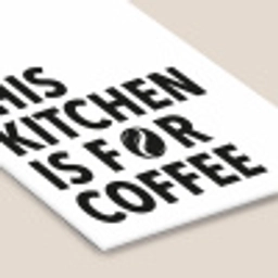 Quotes  - Koffie - Bonen - Modern fotolijst zwart zonder passe partout klein -zsfeer6