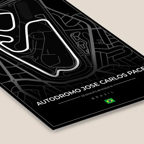 Racebaan - Brazilië - Circuit - Formule 1 - Autódromo José Carlos Pace - Zwart fotolijst zwart zonder passe partout klein -zsfeer6