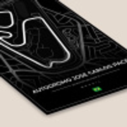 Racebaan - Brazilië - Circuit - Formule 1 - Autódromo José Carlos Pace - Zwart fotolijst zwart zonder passe partout klein -zsfeer6