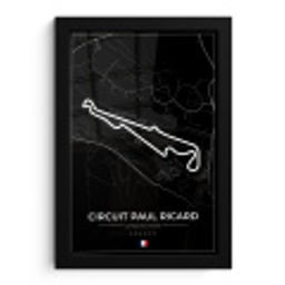 Racebaan - F1 - Circuit - Frankrijk - Circuit Paul Ricard - Zwart fotolijst zwart zonder passe partout klein -3d