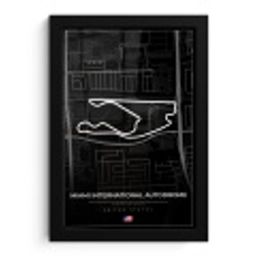 Racebaan - Verenigde Staten - Formule 1 - Miami International Autodrome - Circuit - Zwart fotolijst zwart zonder passe partout klein -3d