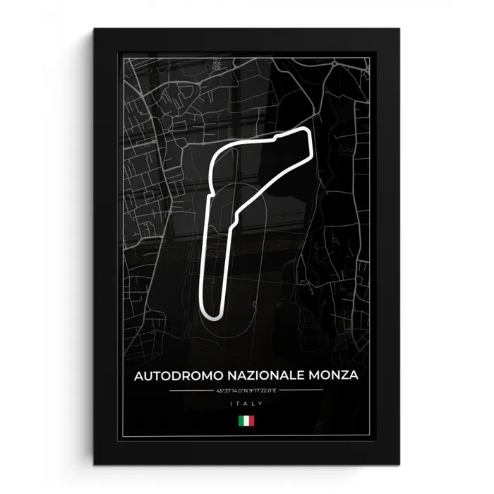 Racing - F1 - Circuit - Italië - Autodromo Nazionale Monza - Zwart fotolijst zwart zonder passe partout klein -3d