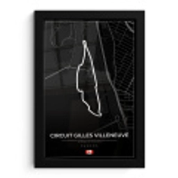 Racing - Racebaan - Circuit Gilles Villeneuve - Canada - F1 - Zwart fotolijst zwart zonder passe partout klein -3d