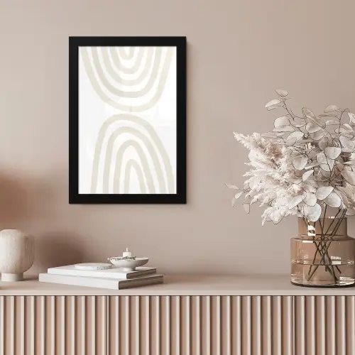 Regenboog - Pastel - Design - Abstract fotolijst zwart zonder passe partout klein -sfeer5