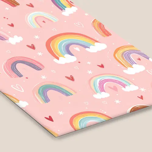 Regenboog - Patroon - Pastel - Handgetekend fotolijst zwart zonder passe partout klein -zsfeer6