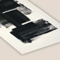 Rechthoeken - Penseelstreken - Abstract - Zwart fotolijst zwart zonder passe partout klein -zsfeer6