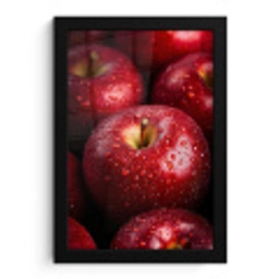 Rood - Appels - Fruit fotolijst zwart zonder passe partout klein -3d