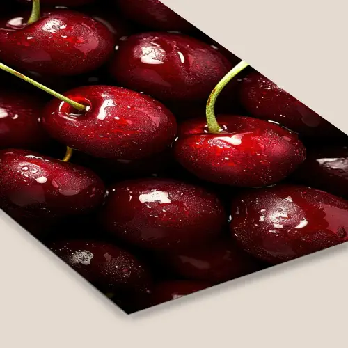 Rood - Fruit - Kersen fotolijst zwart zonder passe partout klein -zsfeer6