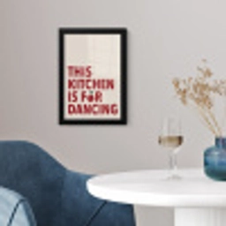 Rood - Quote - Kersen fotolijst zwart zonder passe partout klein -sfeer4
