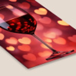 Rood - Wijn - Hartjes fotolijst zwart zonder passe partout klein -zsfeer6