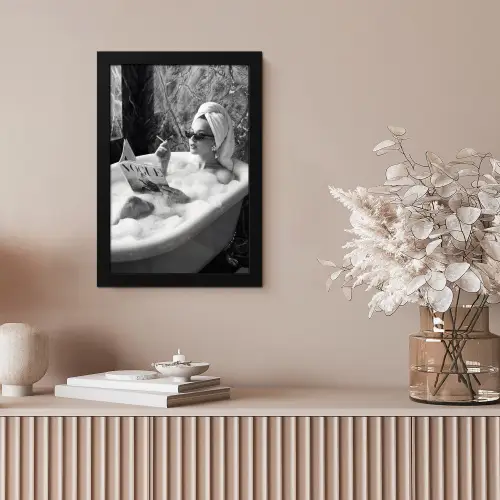 Relaxt - Bad - Zwart - Wit fotolijst zwart zonder passe partout klein -sfeer5