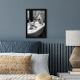 Relaxt - Bad - Zwart - Wit fotolijst zwart zonder passe partout klein -sfeer3