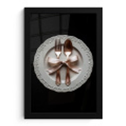Rose - Strik - Bestek fotolijst zwart zonder passe partout klein -3d