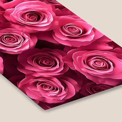 Rozen - Pink - Bloem fotolijst zwart zonder passe partout klein -zsfeer6
