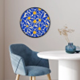 Abstract - Bloem - Blauw Fotolijst rond zonder passe partout klein 856 -sfeer2