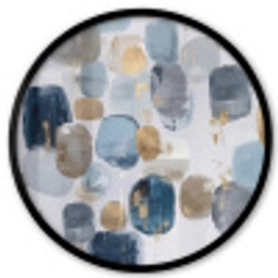 Abstract - Goud - Vormen Fotolijst rond zonder passe partout klein -3d