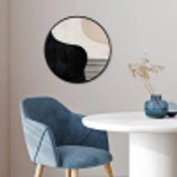 Abstract - Japandi - Beige - Modern Fotolijst rond zonder passe partout klein -sfeer2