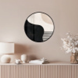 Abstract - Japandi - Beige - Modern Fotolijst rond zonder passe partout klein -sfeer3