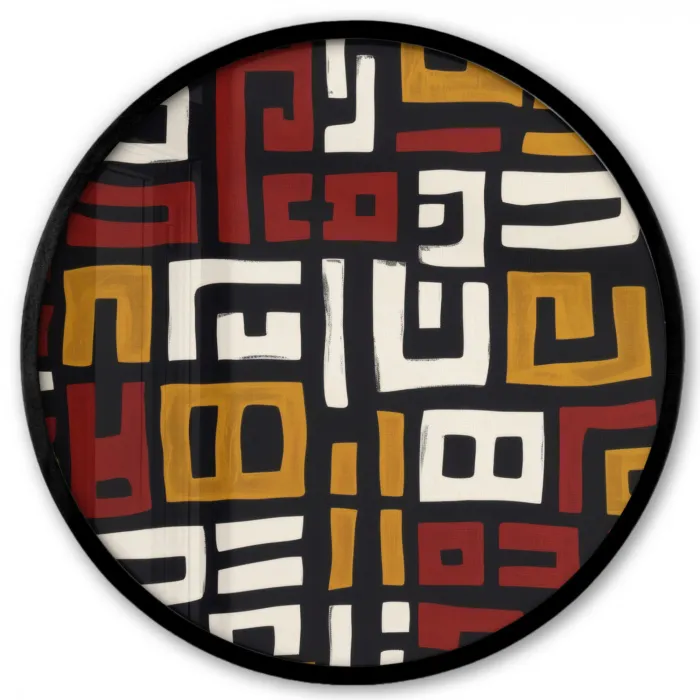 Abstract - Patroon - Rood Fotolijst rond zonder passe partout klein -3d