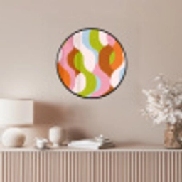 Abstract - Vormen - Roze Fotolijst rond zonder passe partout klein -sfeer3