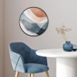 Abstract - Golven - Blauw Fotolijst rond zonder passe partout klein -sfeer2