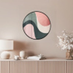 Abstract - Golven - Sierlijk - Roze Fotolijst rond zonder passe partout klein -sfeer3