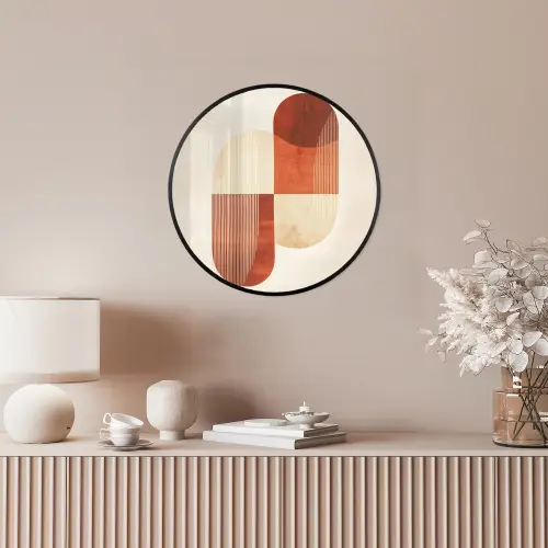 Bogen - Beige - Vormen Fotolijst rond zonder passe partout klein -sfeer3
