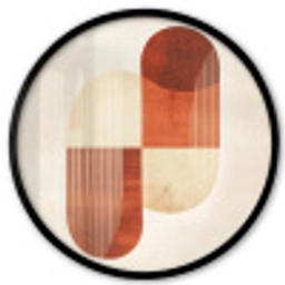 Bogen - Beige - Vormen Fotolijst rond zonder passe partout klein -3d