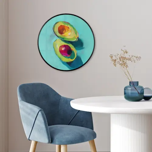 Avocado - Groen - Pit - Schaduw Fotolijst rond zonder passe partout klein -sfeer2