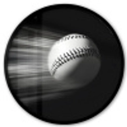 Honkbal - Wit - Vliegt Fotolijst rond zonder passe partout klein -3d