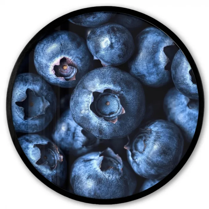 Bessen - Blauw - Fruit Fotolijst rond zonder passe partout klein -3d