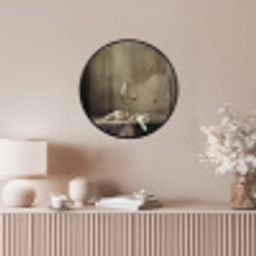 Strik - Beige - Witte - Wijn Fotolijst rond zonder passe partout klein -sfeer3