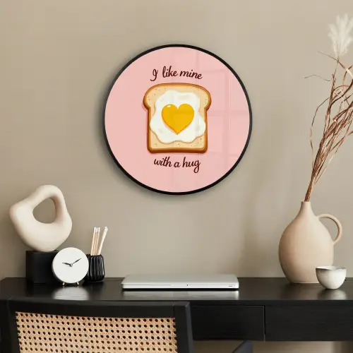 Brood - Illustratie - Quote - Roze Fotolijst rond zonder passe partout klein -sfeer1