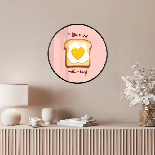 Brood - Illustratie - Quote - Roze Fotolijst rond zonder passe partout klein -sfeer3