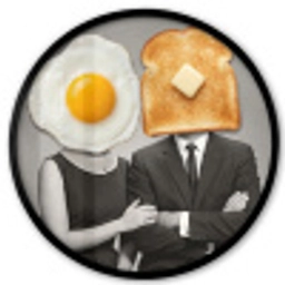 Ontbijt - Koppel - Ei - Brood Fotolijst rond zonder passe partout klein -3d
