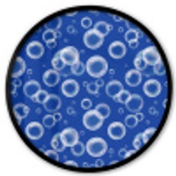 Bubbels - Patroon - Blauw Fotolijst rond zonder passe partout klein -3d