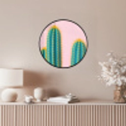 Cactussen - Modern - Pastel Fotolijst rond zonder passe partout klein -sfeer3