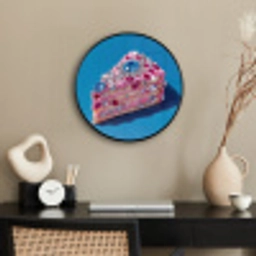 Taart - Edelstenen - Glitters - Roze Fotolijst rond zonder passe partout klein -sfeer1