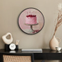 Taart - Pink - Cherry Fotolijst rond zonder passe partout klein -sfeer1