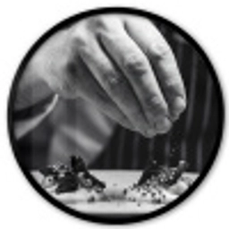 Chef - Garnering - Gerecht Fotolijst rond zonder passe partout klein -3d