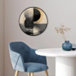 Cirkels - Schaduw - Abstract Fotolijst rond zonder passe partout klein -sfeer2