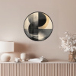 Cirkels - Schaduw - Abstract Fotolijst rond zonder passe partout klein -sfeer3