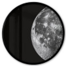 Close-up - Maan - Wit - Textuur Fotolijst rond zonder passe partout klein -3d